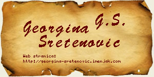 Georgina Sretenović vizit kartica